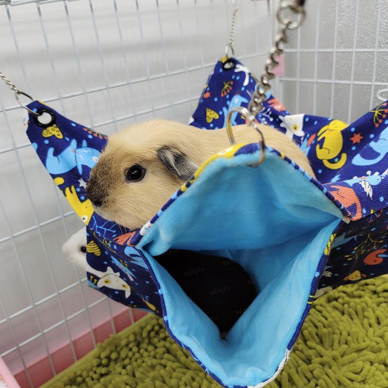 Honey bag shrew double-layer canvas hammock anti-bite chain small pet summer hanging squirrel sleeping