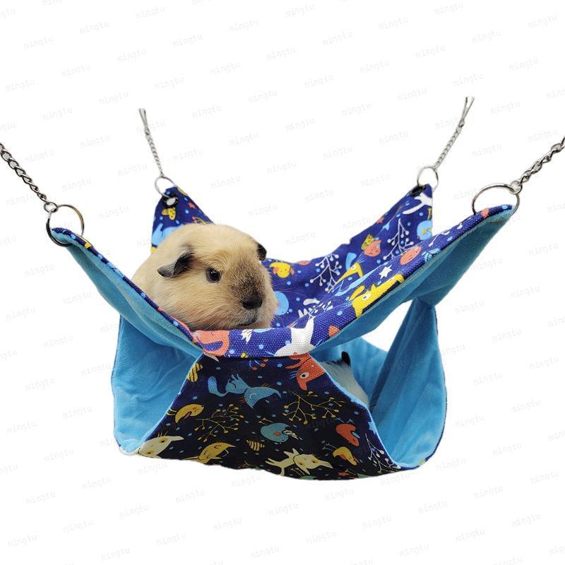 Honey bag shrew double-layer canvas hammock anti-bite chain small pet summer hanging squirrel sleeping