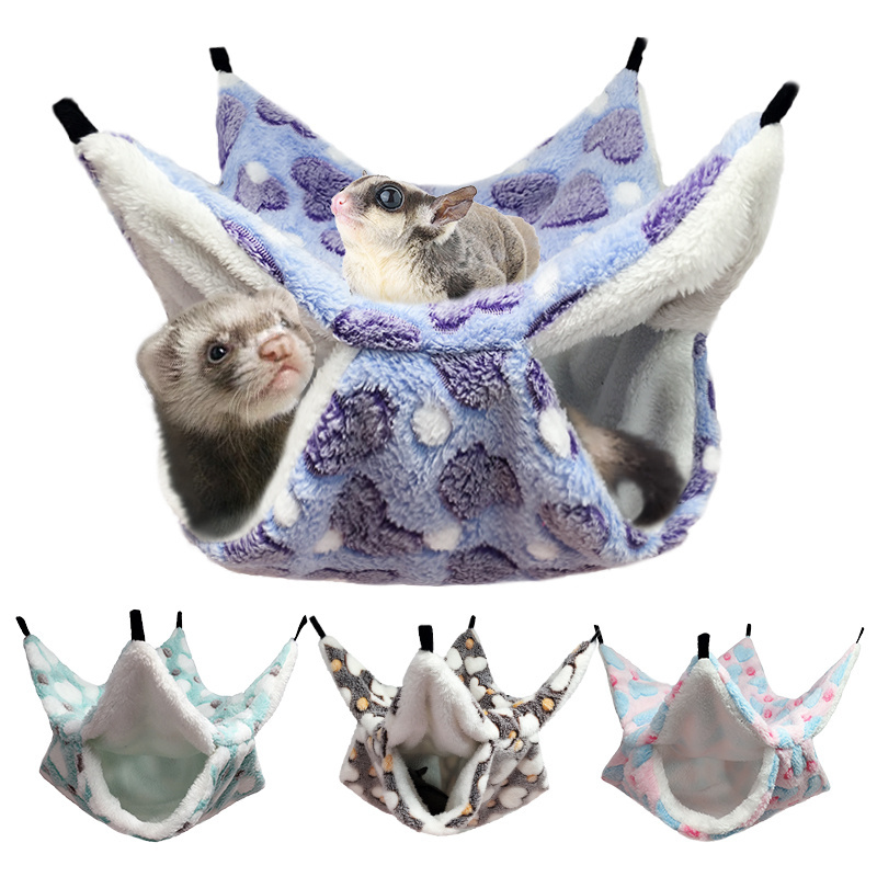 Hamster Hammock Honey Bag Shrews Three-Layer Warm Hanging Squirrel Sleeping Small Pet