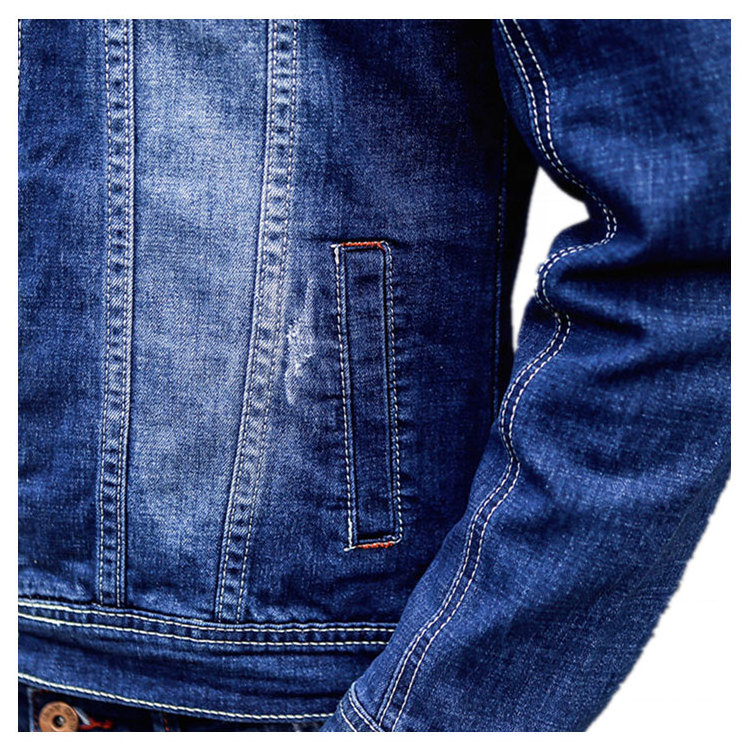 Mingwei High Quality Two Piece Blue Jean Denim Jacket And Pants Set 3XL Casual Jean Suit For Men