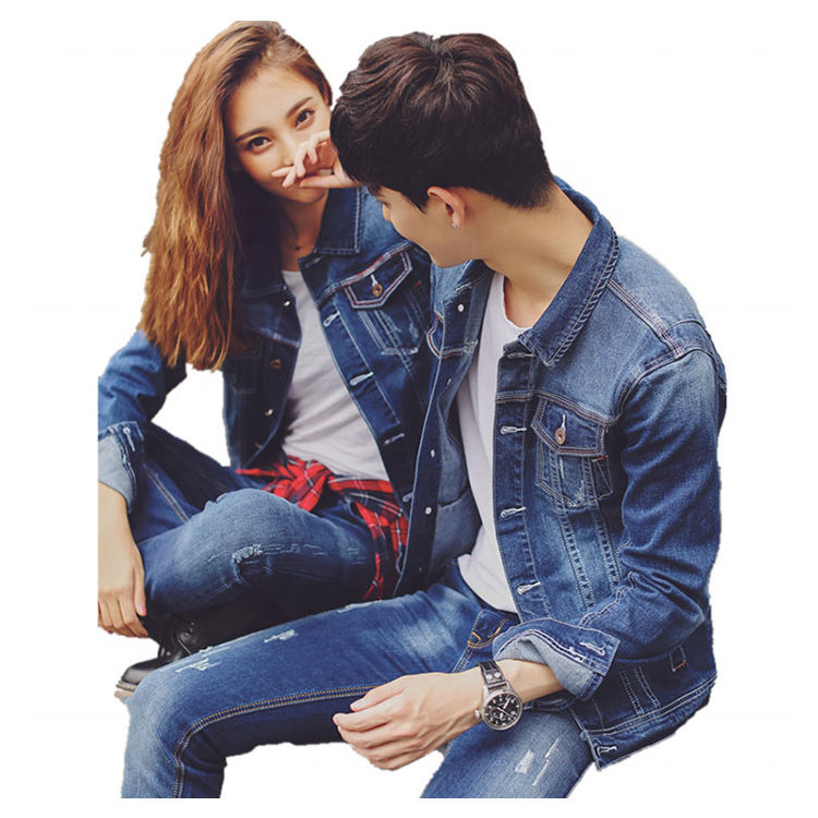 Mingwei High Quality Two Piece Blue Jean Denim Jacket And Pants Set 3XL Casual Jean Suit For Men