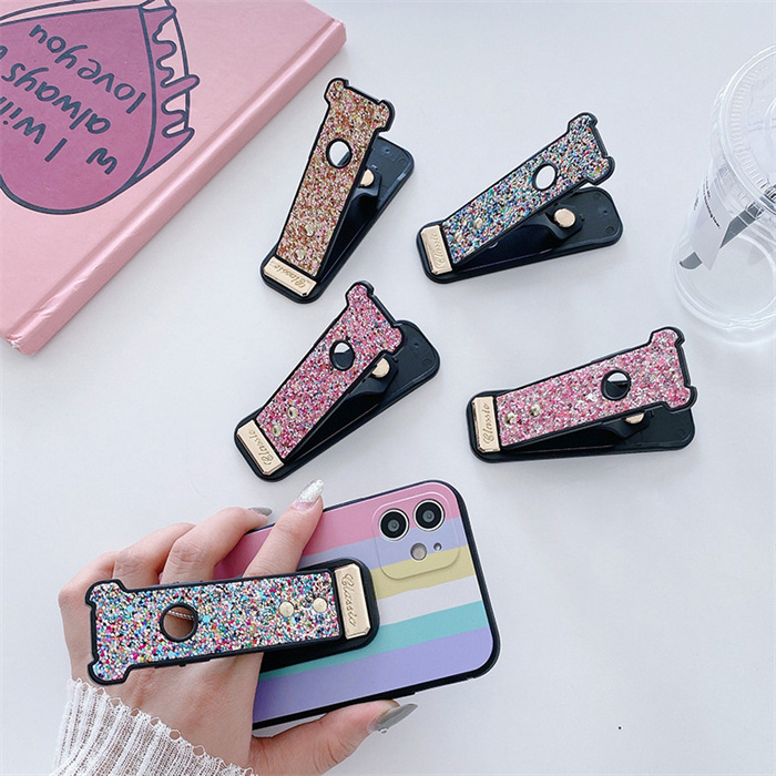 Luxury Mobile Phone Holder Portable Finger Ring Grip Universal Cute Foldable Desktop Stand For Iphone 13 12 11 Tablet Bracket