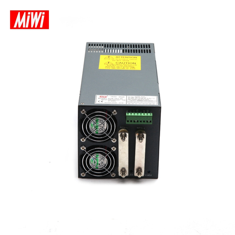 MiWi SCN-1500-15 Single Output 230vac to 15vdc 1500W 15V 100A Switching Power Supply with 2 years warranty