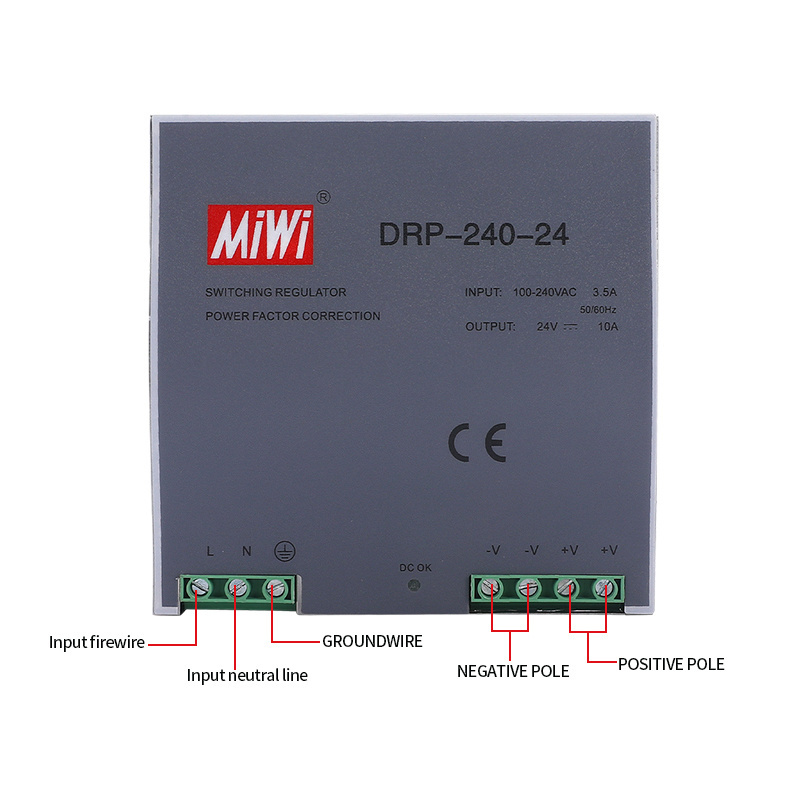 MiWi DRP-240-48 5A AC DC SMPS Switching Power Supply