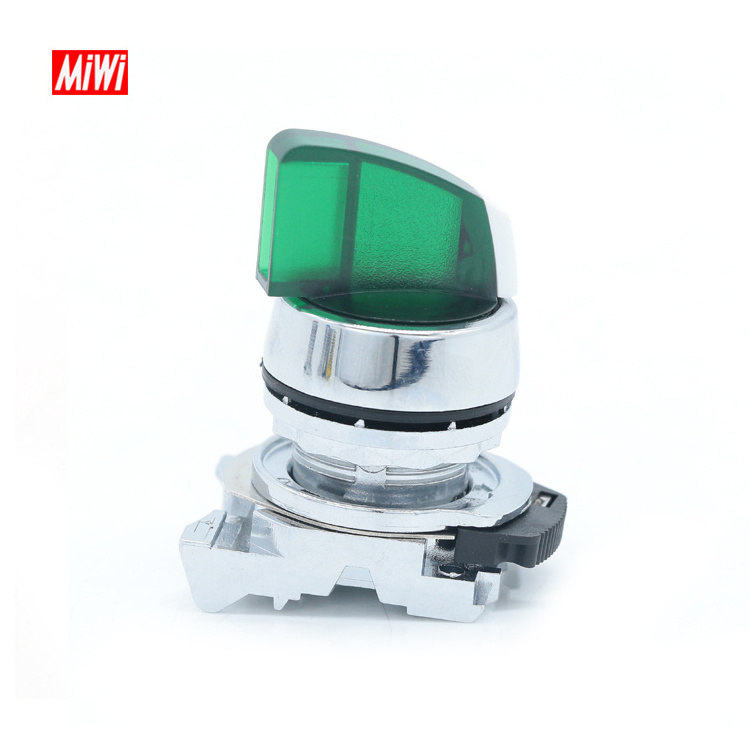 MiWi800-FJ-XDKP37 IP65 Two Position Selector on off push button switch with 24vdc light ON-OFF