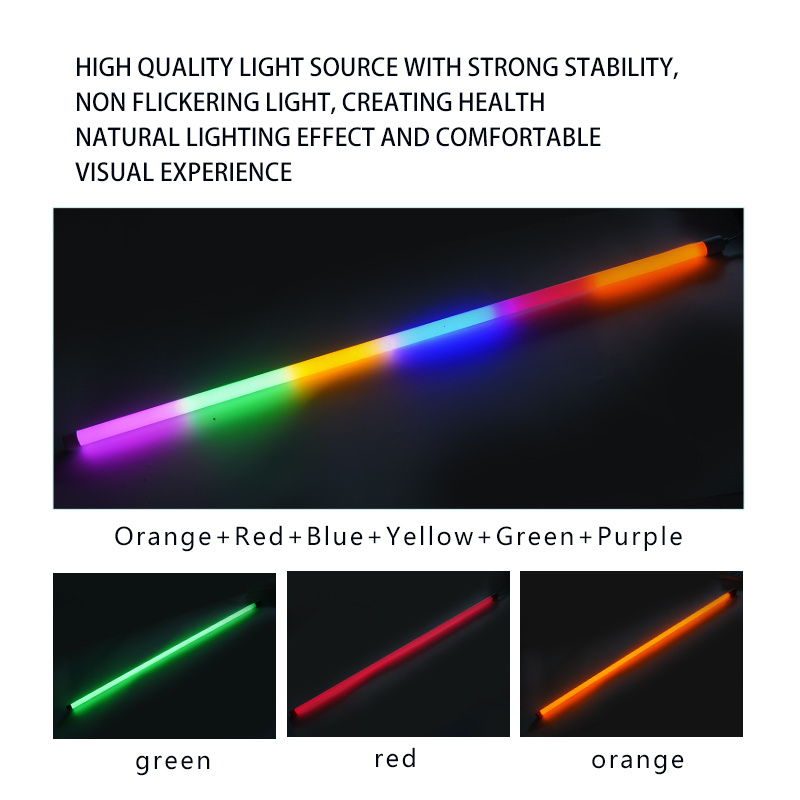 Ip6766 Ip65 Plastic Hot Sale Outdoor Waterproof Christmas Tree Multicolor Color Changing Tube8 Asian Zoo T8 Led Rgb Tube Light