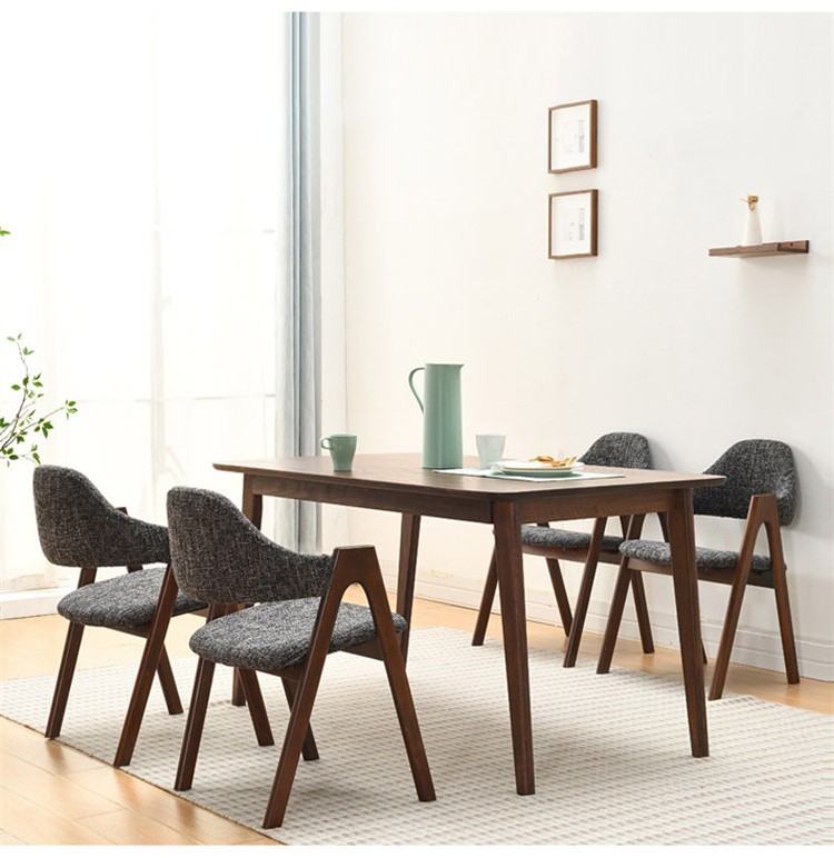 AILICHENBuilding block tribe solid wood back leisure home dining chair desk computer modern simple nordic dining table and chair