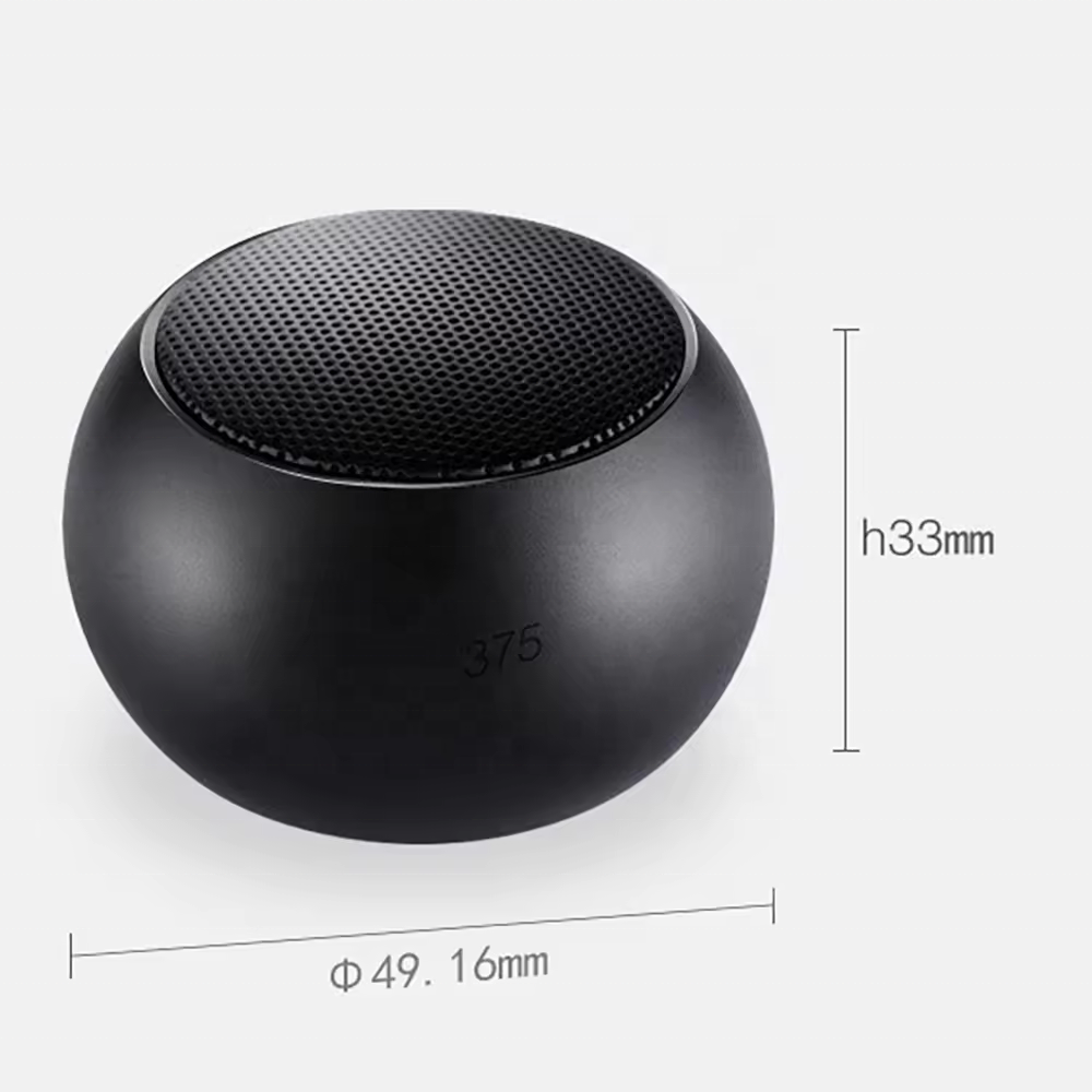 igh quality M3 Super bass Mini LED plating loud Speakers Outdoor Sports Portable Round Small Wireless Speaker for mobile phone