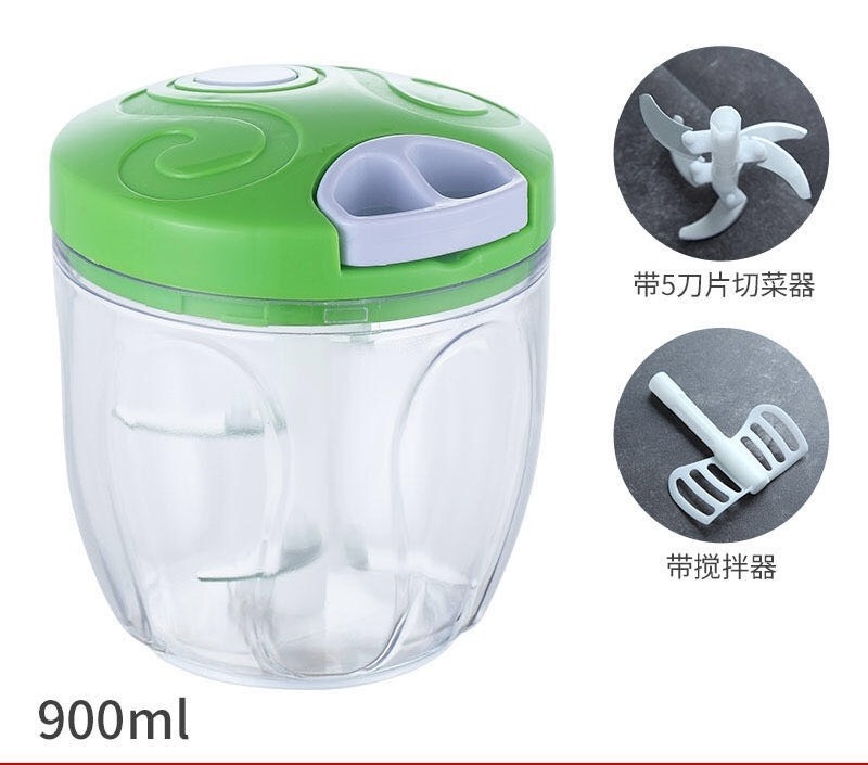 Household manual meat mincer Small hand mixer dumpling stuffing ground meat chili sharpener pull string garlic blender