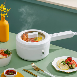 Portable Electric Cooking Pot 1.8 liter Home Appliance Cooker Portable Hot Pot With Steamer Portable pot