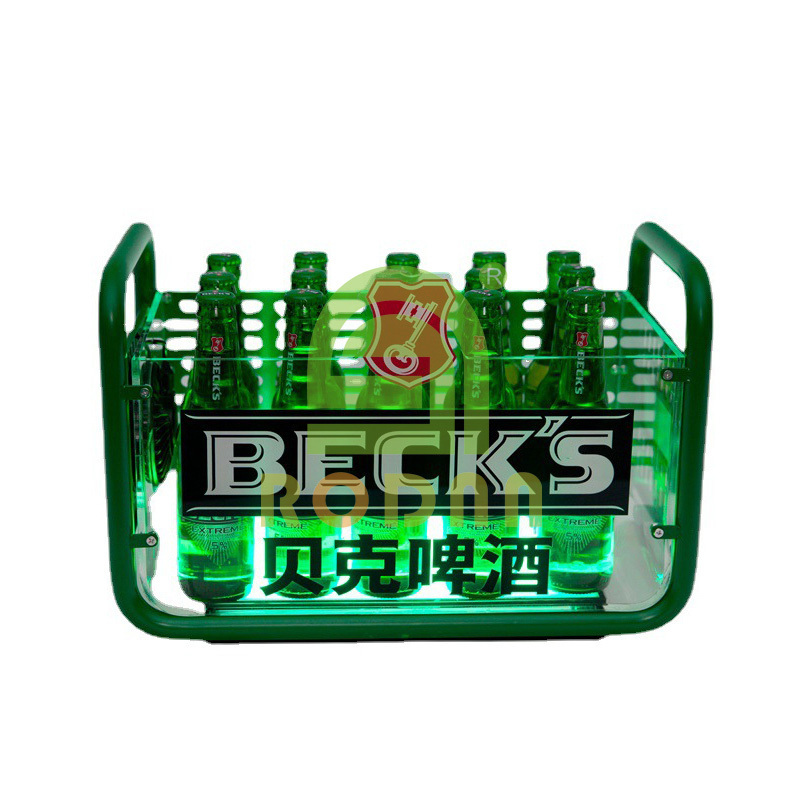 MingXin Barware led ice bucket for 15 beer bottles becks with cooling fan