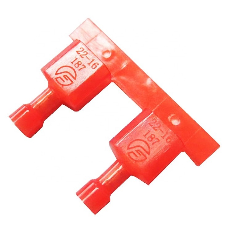 MDFN 1.25-250 Male Spade  Disconnect Nylon Wire Crimp Terminal for AWG 22-16/16-14/12-10