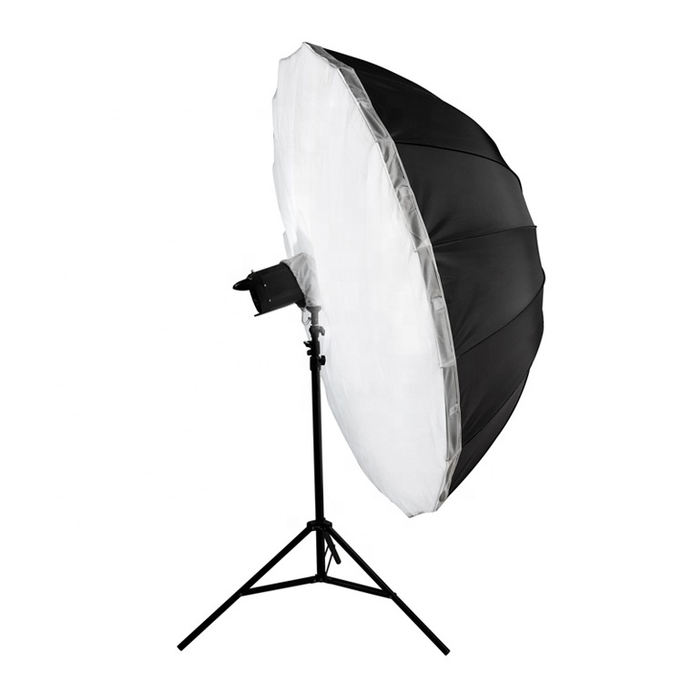 China manufacturers flash light strobe parabolic custom logo photo parabolic studio umbrella for shooting photos