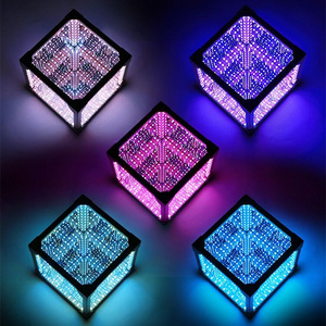 3D Abyss Rubik's Cube RGB LED cube lighting portable Acrylic Club bar decoration 3D cube