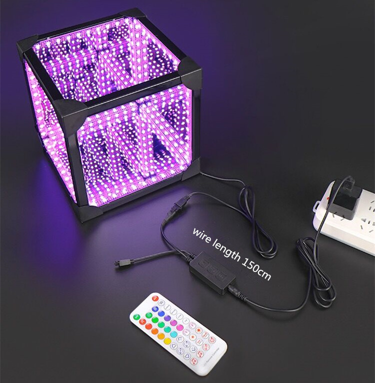 3D Abyss Rubik's Cube RGB LED cube lighting portable Acrylic Club bar decoration 3D cube