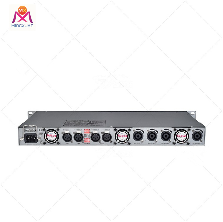 1U digital power amplifier 4 channels high power amplifier HIFI Stereo amplifier