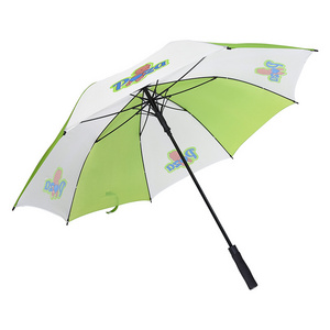 Wholesale sunshade rain single layer green 30 inch size girls gift windproof custom own logo screen printing golf umbrella