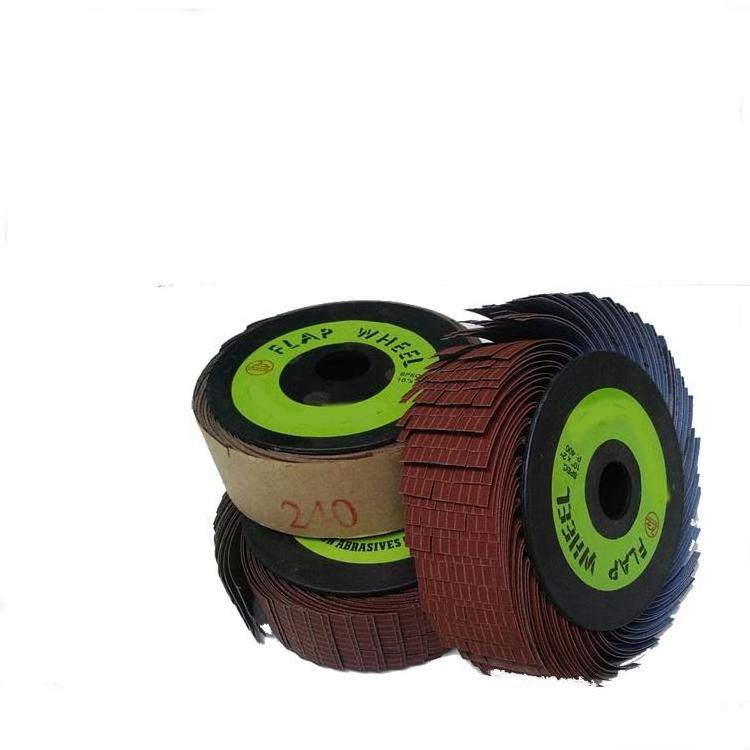 Professional Production Abrasive Disc emery Cloth Wire flap Wheel for buff metal wood stainless steel polishing wheel