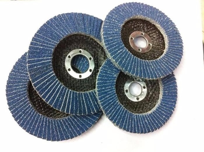 korea deerfos 100*6mm  Abrasive Flap Disc zinc oxide flexible disc blue flap disc abrasive flap wheel