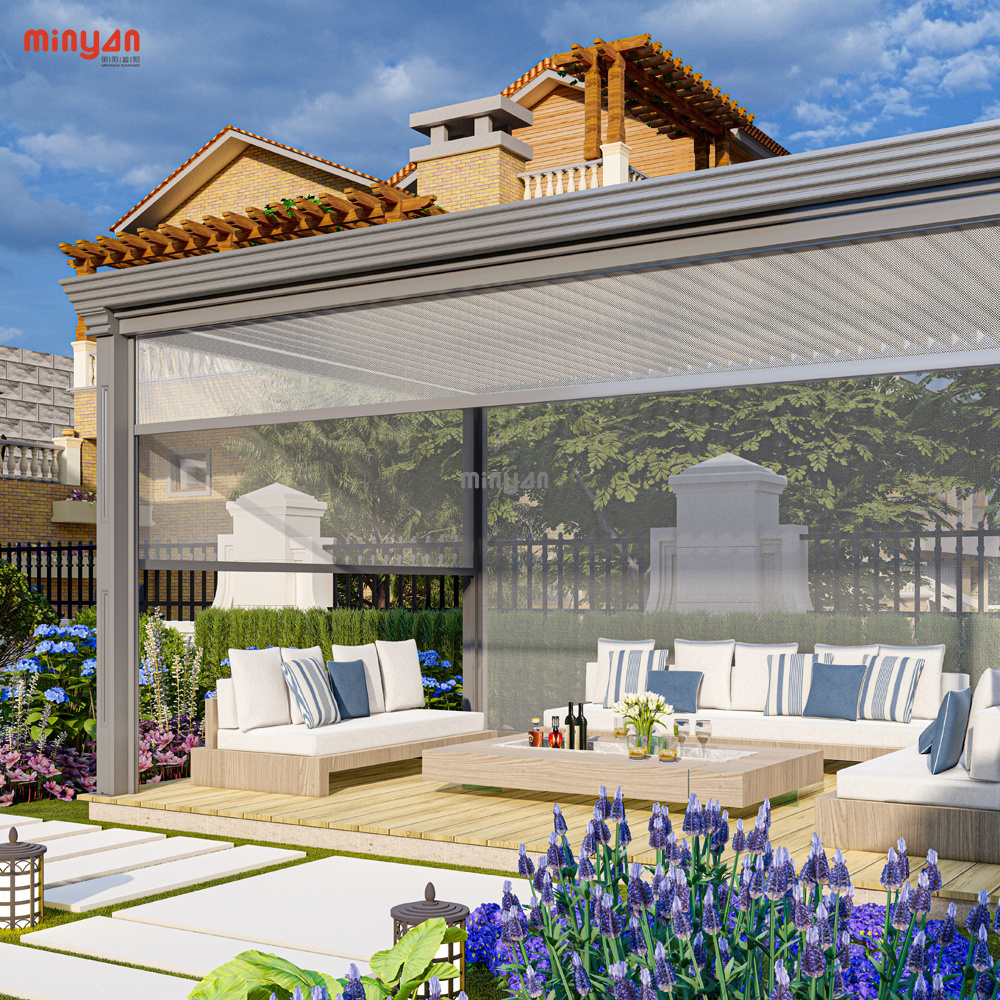 accessories Opening Roof Pergola Motorized Louver Waterproof Window Canopy Awning gazebo outdoor