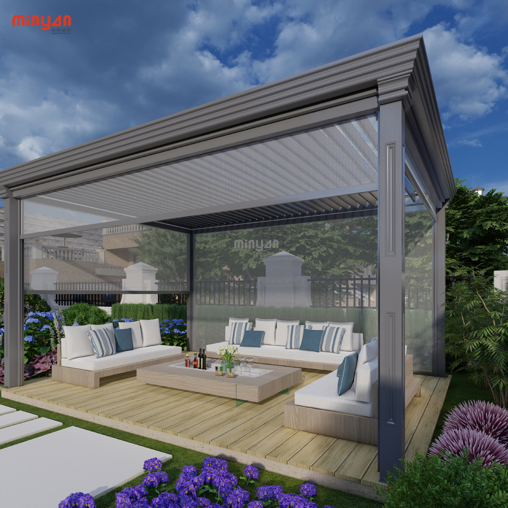 Factory prices pergola retractable automatic bioclimatic branded gazebos 3x3 poland pergola blinds turkey for outdoor