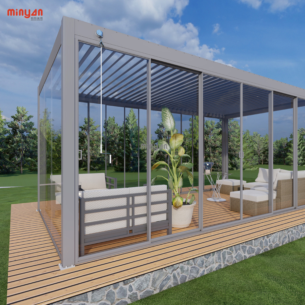 Hot selling Terrace Aluminium Canopy Awning Polycarbonate Cover Roof Window Frame outdoor gazebo