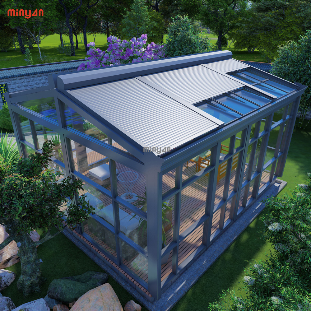 Smart Balcony Intelligent System Heat Insulation Sunscreen Swimming Pool Aluminum Canopy