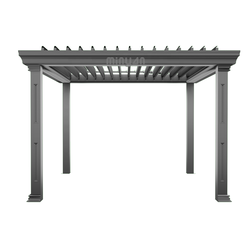 Outdoor gazebo courtyard aluminum alloy awning electric leisure garden new Chinese villa outdoor awning