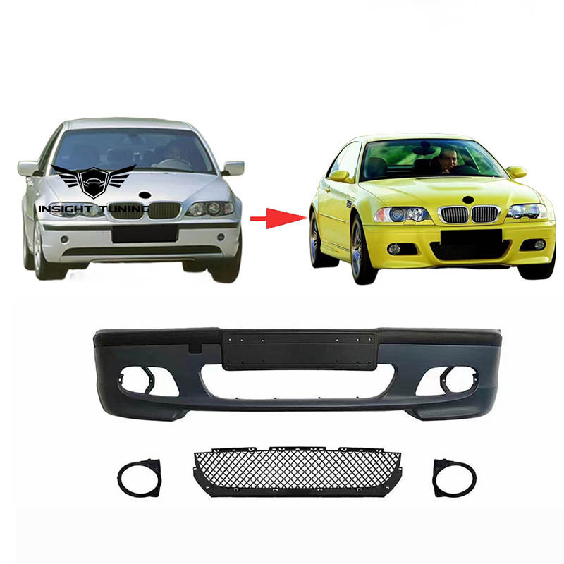 Factory Outlet 330Ci Accessories Car Bumper Facelift Bodykit For Bmw 3 Series E46 To M3 Body Kit