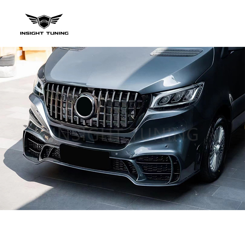 New Arrival Front Bumper Diffuser Grills Bodykit For Mercedes Benz Sprinter VAN W907 Vs30 Upgrade Gt Design Body Kit