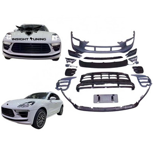 PP plastic 2014-2021 95B upgrade to 2023 design car bumpers LED headlight bodykit For Porsche Macan 95B 95B.1 95B.2 body kit