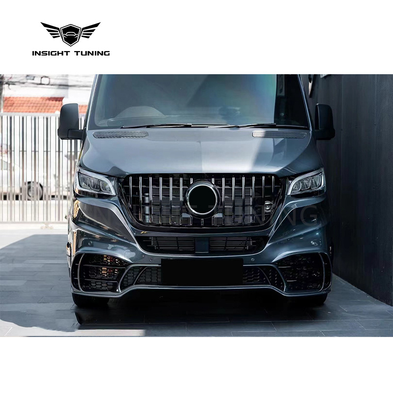 New Arrival Front Bumper Diffuser Grills Bodykit For Mercedes Benz Sprinter VAN W907 Vs30 Upgrade Gt Design Body Kit