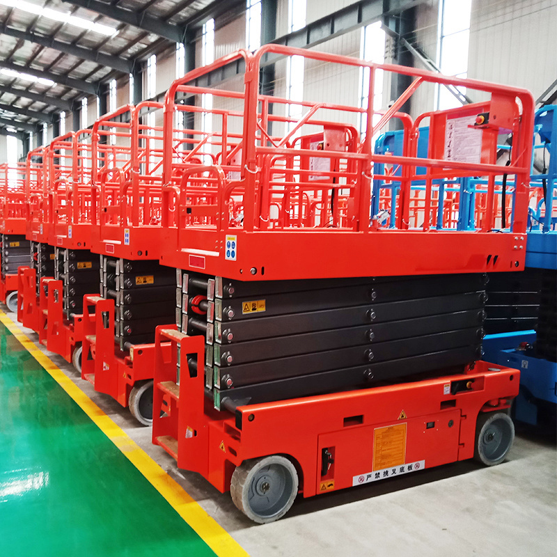 Battery electric mini manlift elevator work lift platform hydraulic indoor scissor lifts