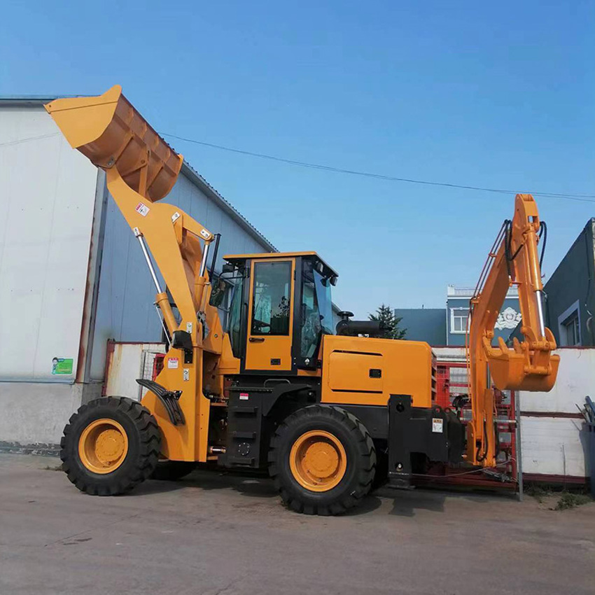 ALL terrian affordable backhoe with adjustable forks backhoe loader front digging backhoe hydraulic trucks