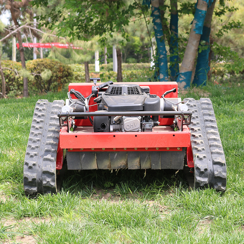 High quality all terrain AI remote lawn mower with engine 550mm remote control agricultural riding lawn tractor mower