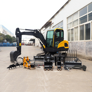 FREE SHIPPING EPA Engine Mini Excavators 4 Ton Multifunctional Minibagger Farm Used New Crawler Digger Mini Excavators machine