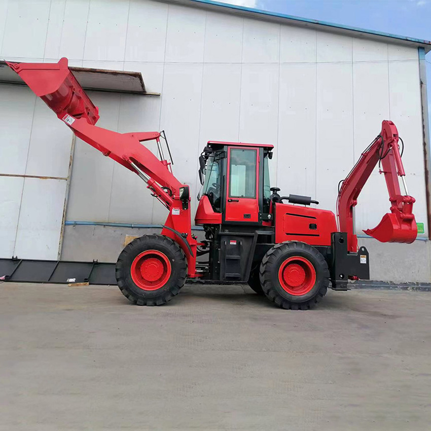 ALL terrian affordable backhoe with adjustable forks backhoe loader front digging backhoe hydraulic trucks