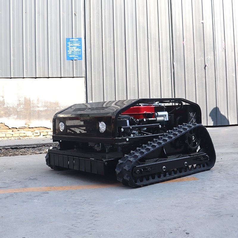 High-performance high-horsepower crawler bearing mower, mowing height remote control lifting, worry-free weeding