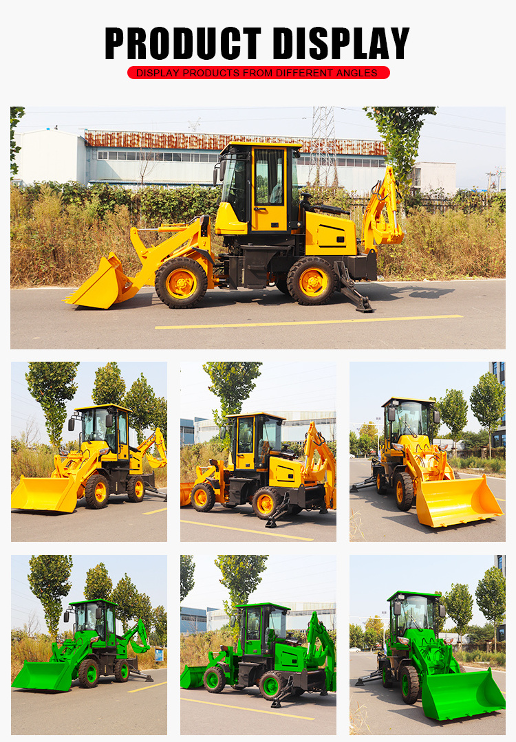 Engineering rubber tire backhoe loader Multi-purpose backhoe loader