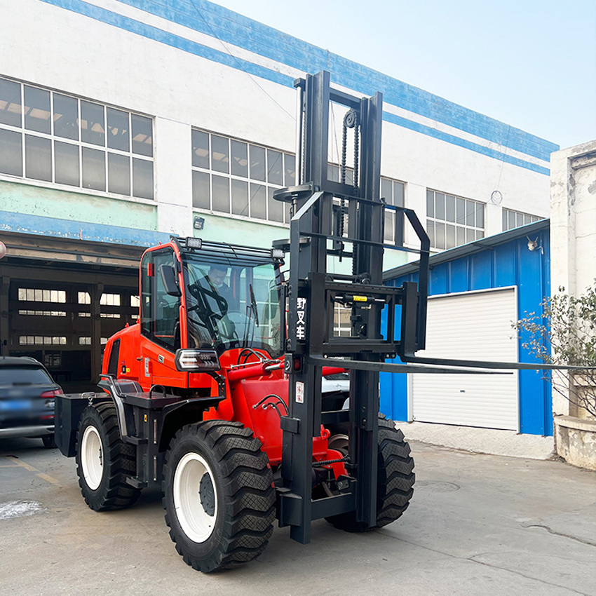 Brand new 4wd forklift 5000kg diesel off-road forklift all terrain forklift with forks/attachments