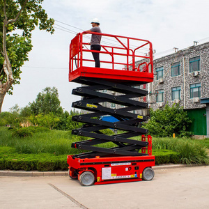 Battery electric mini manlift elevator work lift platform hydraulic indoor scissor lifts