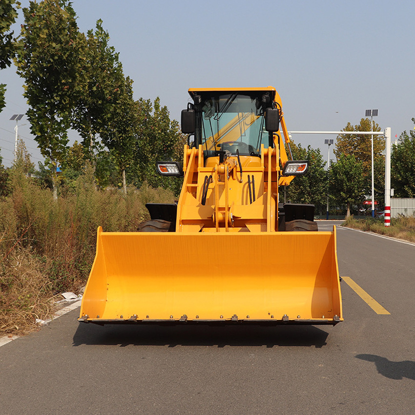 ALL terrian affordable backhoe with adjustable forks backhoe loader front digging backhoe hydraulic trucks