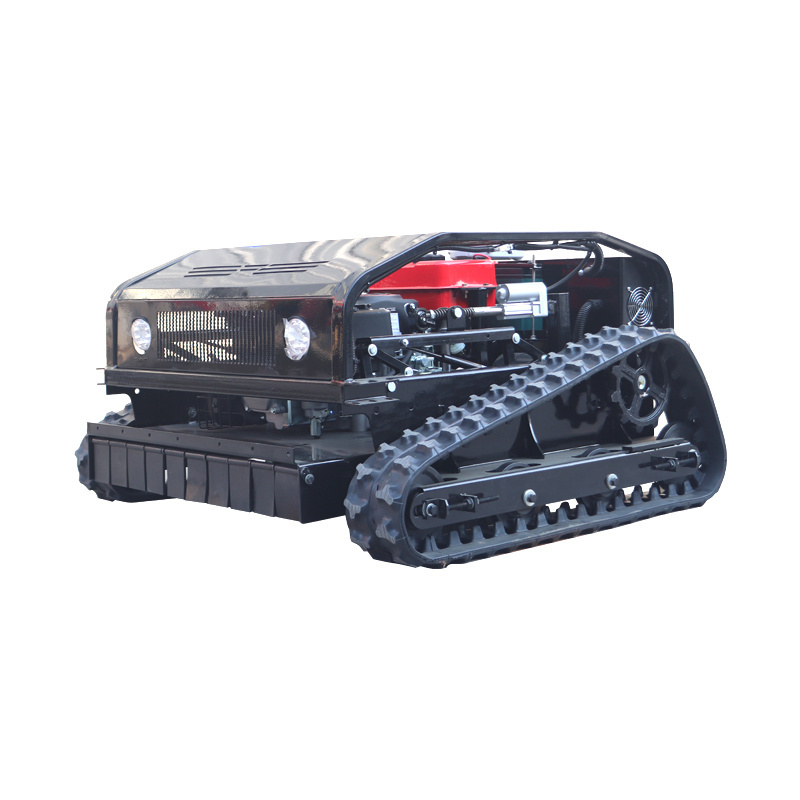 High-performance high-horsepower crawler bearing mower, mowing height remote control lifting, worry-free weeding