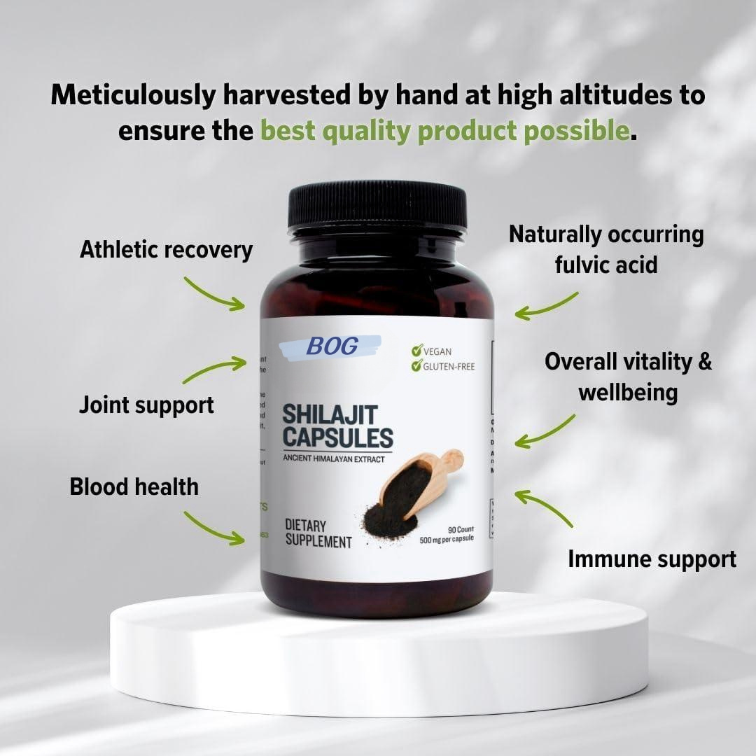 OEM/ODM Natural Shilajit Organic Extract No Fillers & Binder Resin Health Supplement Immune & Anti-Fatigue Shilajit Capsules