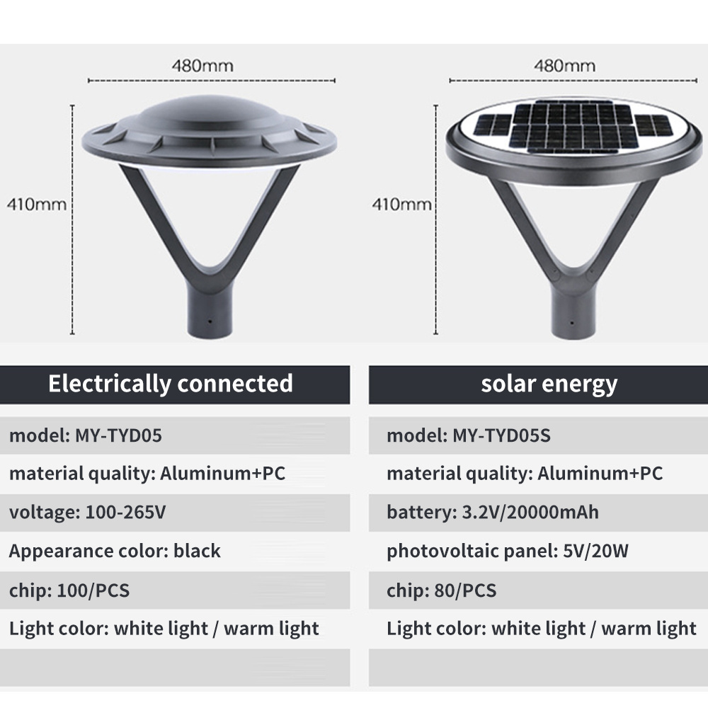 Outdoor waterproof ultra bright LED solar landscape courtyard light