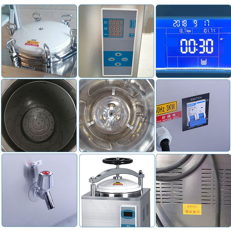 35L 50L 75L 100L 120L 150L Automatic Vertical Hand Wheel Pressure Steam Sterilizer Autoclave