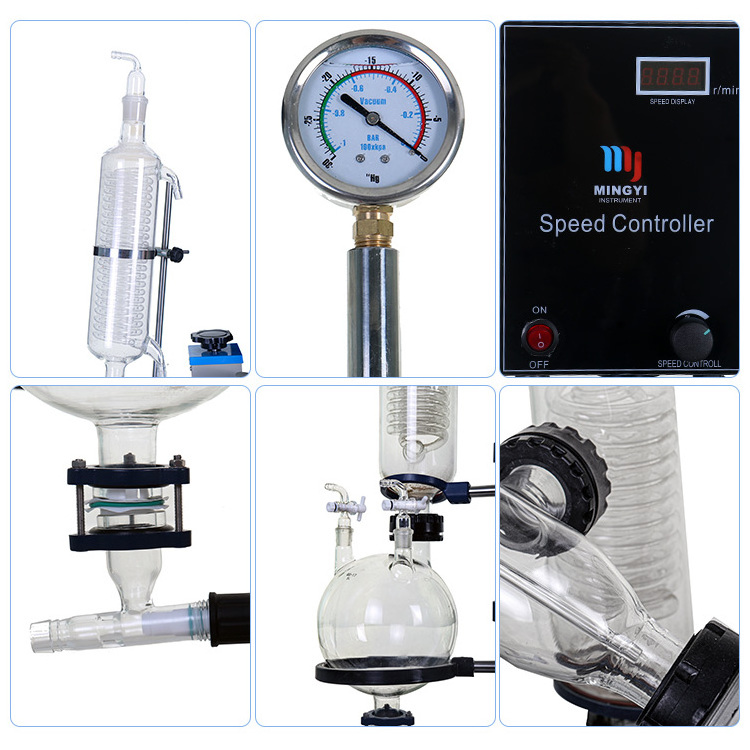 1L Small GG-17 Glass Vacuum Rotary Evaporator With Bath Industrial Lab Rotavapor Equipment Price