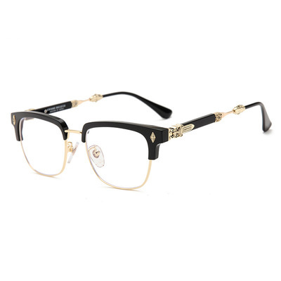 New K603 fashion myopia glasses male anti-blue light flat mirror female cross mark Sanskrit quality