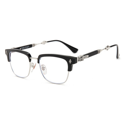 New K603 fashion myopia glasses male anti-blue light flat mirror female cross mark Sanskrit quality