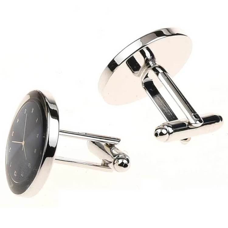 2022 New style  Watch Clock Cufflinks Factory Existing Mold Nice Quality Cuff Link Gold Ear Tie Clips